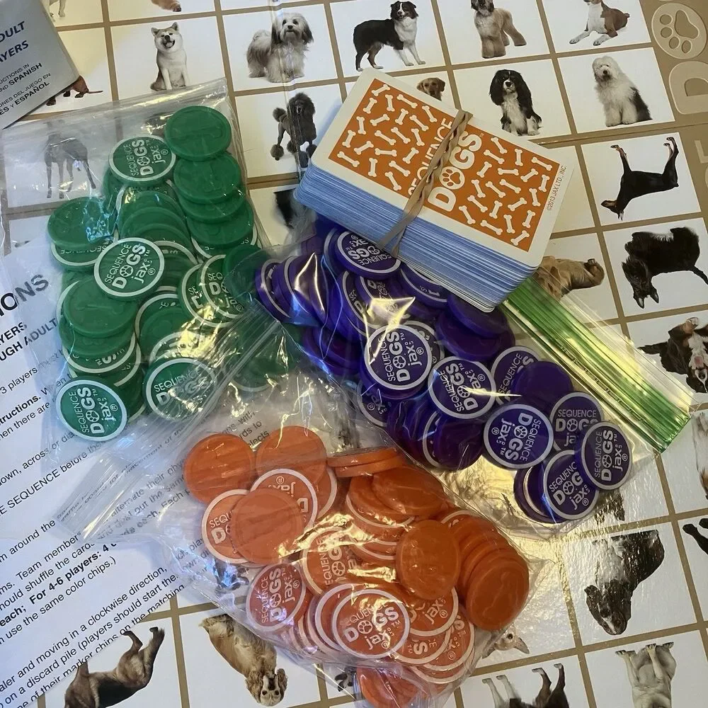 Sequence Dogs COMPLETE Jax 2013 Cards Board Game Family Kids Animals Pets Fun 7+